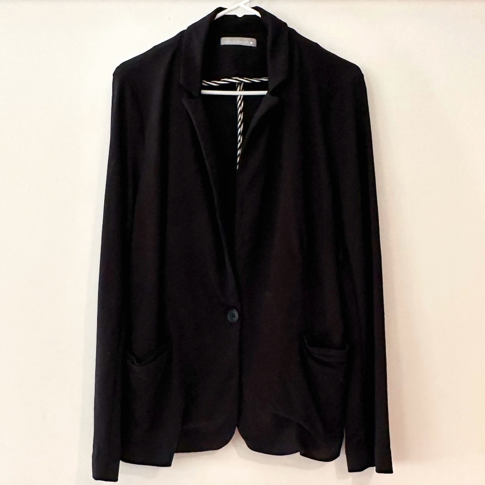 Olivia Moon Black Knit Blazer
